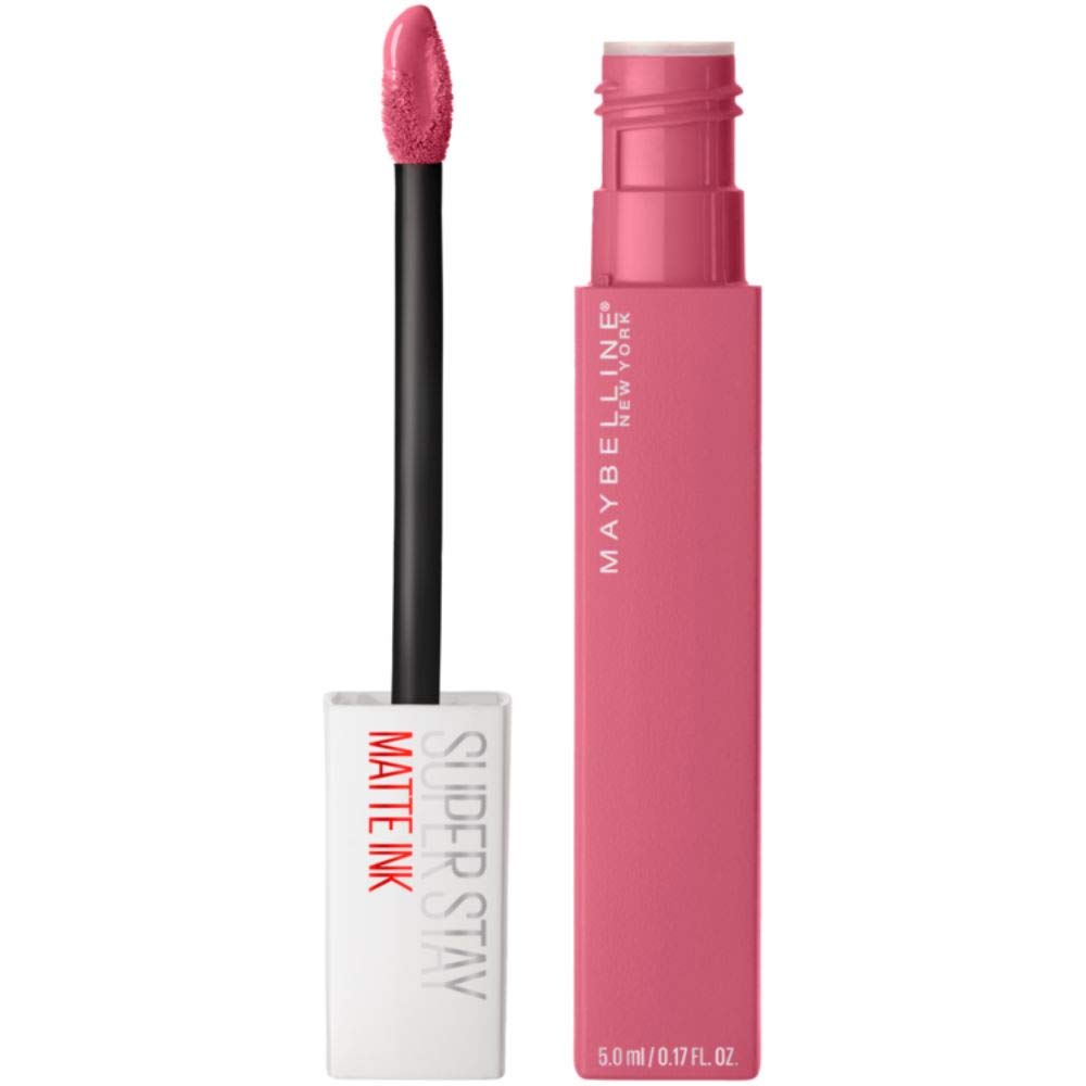 Maybelline Super Stay Matte Ink Liquid Lipstick Makeup, Long Lasting High Impact Color, Up to 16H Wear, Seductress, Light Rosey Nude, 1 Count